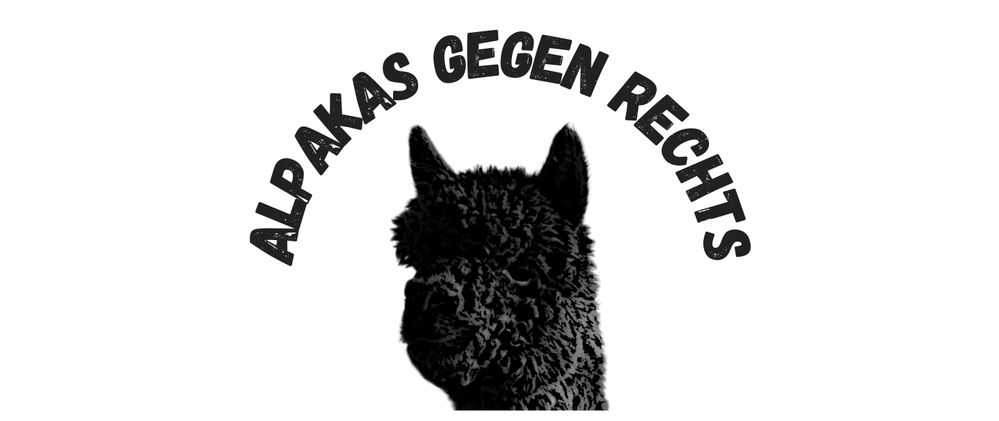 Alpakas gegen rechts - mittig